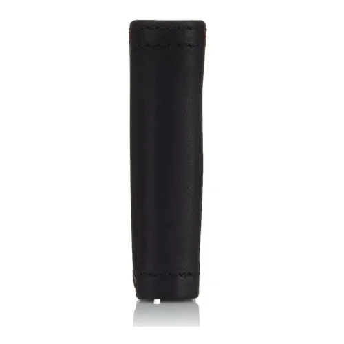 Camel Active czarny skórzany portfel męski widok z boku / Camel Active black men’s leather wallet side view